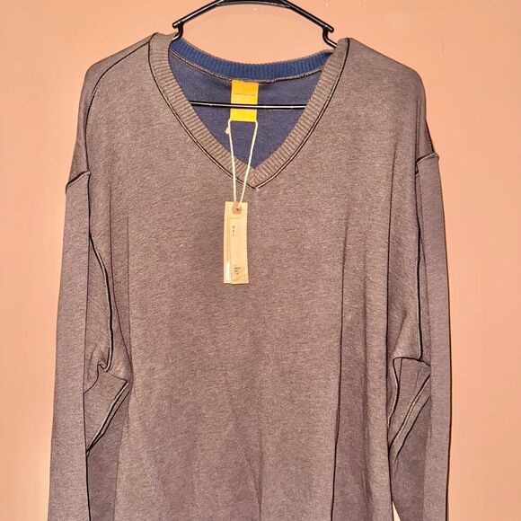 Tailor Vintage Men's Cotton V-Neck Sweater Brown NWT XXL - Picture 7 of 10